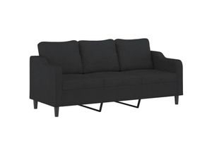 8721012140974 - Vidaxl - 3-Sitzer-Sofa Schwarz 180 cm Stoff Schwarz