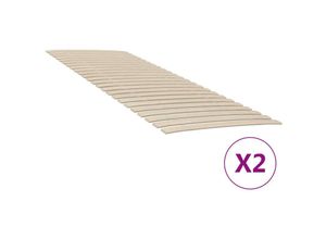 8721012152502 - Bonnevie - Lattenroste mit 48 Latten 2 Stk 80x200 cm vidaXL684129