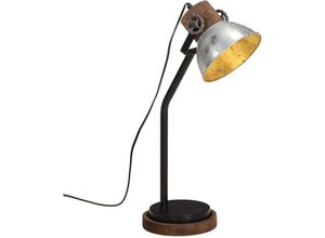 8721012160033 - Schreibtischlampe 25 W Vintage-Silber 18x18x60 cm E27 vidaXL - Silber