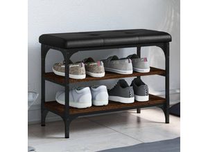 8721012163591 - Bonnevie - Schuhbank Braun Eichen-Optik 62x32x47 cm Holzwerkstoff vidaXL407117