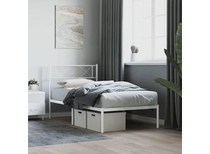8721012190962 - Bonnevie - BettgestellSchlafzimmerbett mit Kopfteil Metall Weiß 80x200 cm vidaXL 8721012190962 - Bonnevie - BettgestellSchlafzimmerbett mit Kopfteil Metall Weiß 80x200 cm vidaXL