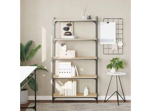 8721012194601 - Bonnevie - Bücherregal 5 Böden Sonoma-Eiche 80x30x154 cm Holzwerkstoff vidaXL112294