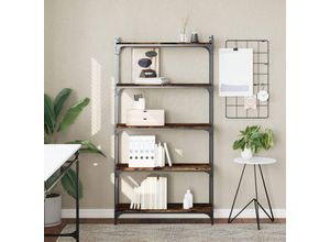 8721012194618 - Bücherregal 5 Böden Räuchereiche 80x30x154 cm Holzwerkstoff vidaXL - Braun