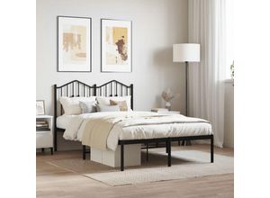 8721012210950 - Bettgestell mit Kopfteil Metall Schwarz 120x190 cm vidaXL418962