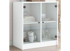 8721012213708 - Bonnevie - Beistellschrank mit Glastüren Weiß 68x37x755 cm vidaXL600899