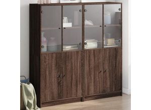 8721012216204 - Vidaxl - Bücherschrank mit Türen Braun Eichen-Optik 136x37x142 cm Braun