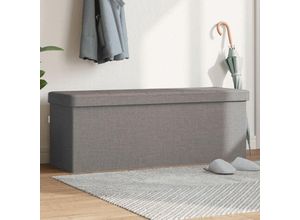 8721012216327 - Bonnevie - Sitzbank mit Stauraum Faltbar Hellgrau Leinenoptik vidaXL122004
