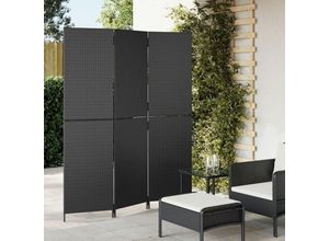8721012243828 - Bonnevie - Paravent 3-tlg Schwarz Poly Rattan vidaXL68894