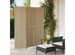 8721012243859 - Bonnevie - Paravent 3-tlg Beige Poly Rattan vidaXL43309