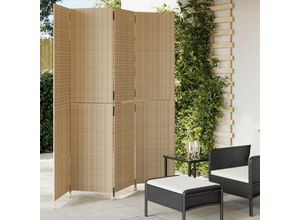 8721012244054 - Bonnevie - Paravent 4-tlg Beige Poly Rattan vidaXL24023