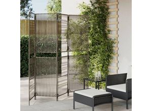 8721012244207 - Bonnevie - Paravent 4-tlg Grau Poly Rattan vidaXL29036