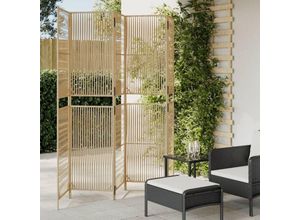 8721012244412 - Bonnevie - Paravent 5-tlg Beige Poly Rattan vidaXL328577