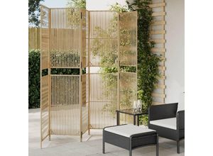 8721012244450 - Paravent 6-tlg Beige Poly Rattan vidaXL - Beige