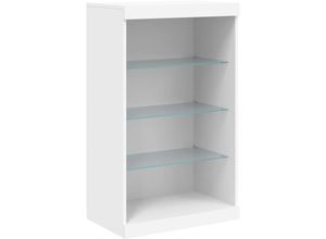 8721012252912 - Vidaxl - Sideboard mit LED-Leuchten Weiß 605x37x100 cm Weiß