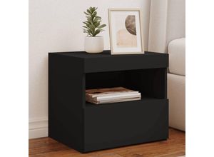 8721012253490 - Nachttisch mit LED-Leuchten Schwarz 50x40x45 cm vidaXL - Schwarz 8721012253490 - Nachttisch mit LED-Leuchten Schwarz 50x40x45 cm vidaXL - Schwarz