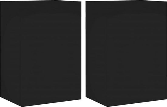 8721012254978 - vidaXL - TV-Hängeelemente - 2 - Stück - 405x30x60 - cm - handgefertigt - Holz - schwarz