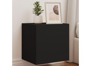 8721012258334 - Bonnevie - TV-Wandschränke mit LED-Leuchten 2 Stk Schwarz 405x35x40 cm vidaXL38948