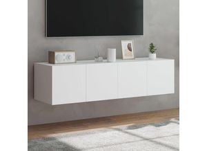 8721012258525 - Bonnevie - TV-Wandschränke mit LED-Leuchten 2 Stk Weiß 60x35x31 cm vidaXL11960