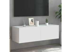 8721012258792 - Bonnevie - TV-Wandschrank mit LED-Leuchten Weiß 100x35x31 cm vidaXL48925