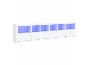 8721012260016 - Vidaxl - Sideboard mit LED-Leuchten Weiß 283x37x67 cm Weiß