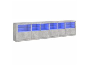 8721012260047 - Vidaxl - Sideboard mit LED-Leuchten Betongrau 283x37x67 cm 89782