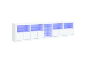 8721012260085 - Vidaxl - Sideboard mit LED-Leuchten Weiß 283x37x67 cm Weiß