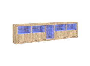 8721012260108 - Vidaxl - Sideboard mit LED-Leuchten Sonoma-Eiche 283x37x67 cm