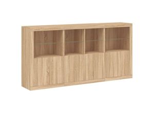 8721012261433 - Sideboard mit LED-Leuchten Sonoma-Eiche 202x37x100 cm Vidaxl Braun