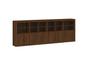8721012261549 - Vidaxl - Sideboard mit LED-Leuchten Braun Eichen-Optik 283x37x100 cm