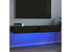 8721012262003 - vidaXL - TV-Möbel - 2 - Stück - mit - LED-Beleuchtung - 60x35x155 - cm - schwarz