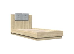 8721012277052 - Vidaxl - Bettgestell mit Kopfteil Sonoma-Eiche 90x190 cm Holzwerkstoff 566553