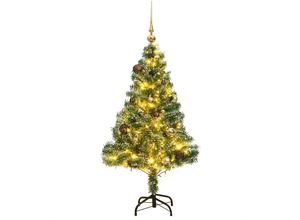 8721012278189 - Bonnevie - Künstlicher Weihnachtsbaum mit Schnee & Kugeln 150 LEDs 120 cm vidaXL81547