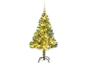 8721012278264 - Bonnevie - Künstlicher Weihnachtsbaum mit Schnee & Kugeln 150 LEDs 120 cm vidaXL40549