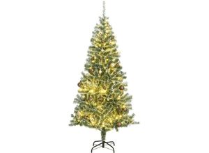 8721012278608 - Bonnevie - Künstlicher Weihnachtsbaum 300 LEDs & Kugeln Beschneit 180 cm vidaXL425870