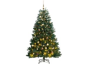 8721012278653 - Bonnevie - Künstlicher Weihnachtsbaum Klappbar 300 LEDs & Kugeln 240 cm vidaXL153459