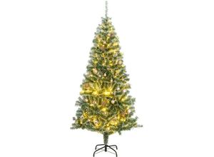 8721012278783 - Künstlicher Weihnachtsbaum 300 LEDs & Kugeln Beschneit 180 cm Vidaxl