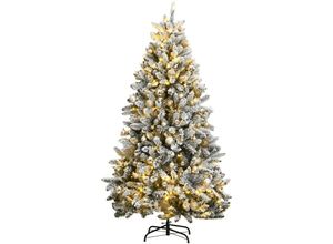 8721012278936 - Vidaxl - Künstlicher Weihnachtsbaum Klappbar 300 LEDs & Kugeln 240 cm