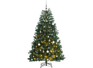 8721012279001 - Vidaxl - Künstlicher Weihnachtsbaum Klappbar 300 LEDs & Kugeln 210 cm 409294