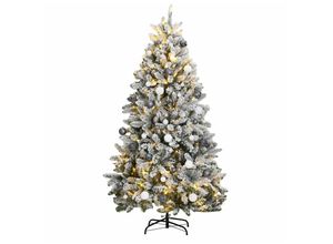 8721012279100 - Vidaxl - Künstlicher Weihnachtsbaum Klappbar 300 LEDs & Kugeln 210 cm