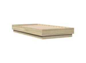 8721012286856 - Bettgestell ohne Matratze Sonoma-Eiche 90x190 cm Holzwerkstoff Vidaxl Braun