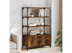 8721012340466 - Bonnevie - Bücherregal 3 Fächer Räuchereiche 70x30x1095 cm Holzwerkstoff vidaXL29536