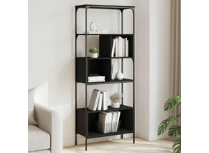 8721012340541 - Bonnevie - Bücherregal 5 Böden Schwarz 76x33x1885 cm Holzwerkstoff vidaXL734820