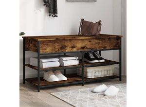 8721012340862 - Bonnevie - Schuhbank Räuchereiche 100x425x50 cm Holzwerkstoff vidaXL95645