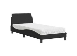 8721012347960 - Bett mit Matratze Schwarz 90x190 cm Samt Vidaxl 618649