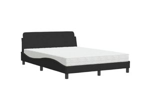 8721012348561 - Bett mit Matratze Schwarz 120x200 cm Samt Vidaxl