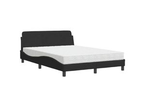 8721012348967 - Bett mit Matratze Schwarz 140x200 cm Samt Vidaxl