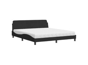 8721012349360 - Vidaxl - Bett mit Matratze Schwarz 180x200 cm Samt