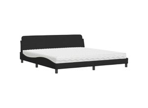 8721012349568 - Bett mit Matratze Schwarz 200x200 cm Samt Vidaxl