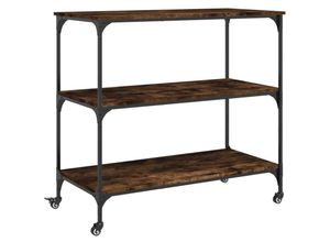 8721012376199 - Vidaxl - Küchenwagen Räuchereiche 102x50x95 cm Holzwerkstoff Braun