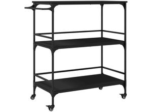 8721012376274 - Küchenwagen Schwarz 1005x50x105 cm Holzwerkstoff vidaXL - Schwarz 8721012376274 - Küchenwagen Schwarz 1005x50x105 cm Holzwerkstoff vidaXL - Schwarz